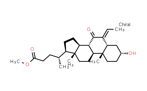 CAS No. 1516887-31-2, (R)-methyl 4-((3R,5R,8S,9S,10R,13R,14S,17R,E)-6-ethylidene-3-hydroxy-10,13-dimethyl-7-oxo-hexadecahydro-1H-cyclopenta[a]phenanthren-17-yl)pentanoate