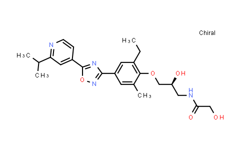 CAS No. 1516901-82-8, Acetamide, N-[(2S)-3-[2-ethyl-6-methyl-4-[5-[2-(1-methylethyl)-4-pyridinyl]-1,2,4-oxadiazol-3-yl]phenoxy]-2-hydroxypropyl]-2-hydroxy-