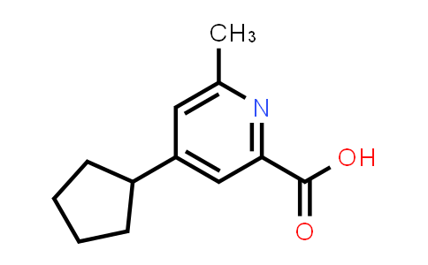 CAS No. 1516902-63-8, 4-Cyclopentyl-6-methylpicolinic acid