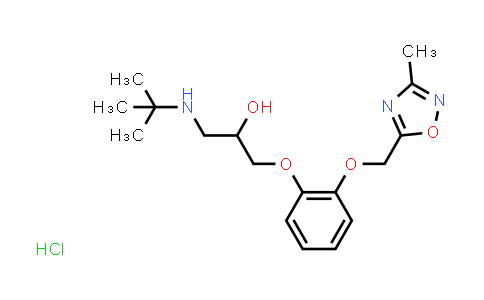 CAS No. 152289-59-3, 2-Propanol, 1-[(1,1-dimethylethyl)amino]-3-[2-[(3-methyl-1,2,4-oxadiazol-5-yl)methoxy]phenoxy]-, monohydrochloride