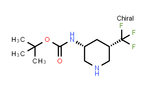 CAS No. 1523530-57-5, tert-Butyl ((3R,5S)-5-(trifluoromethyl)piperidin-3-yl)carbamate