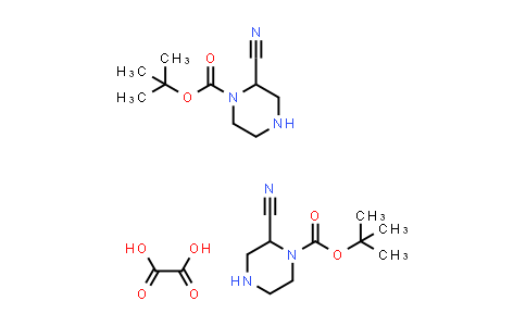 CAS No. 1523617-98-2, tert-Butyl 2-cyanopiperazine-1-carboxylate hemioxalate
