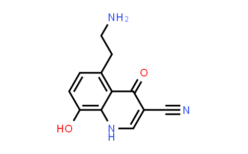 CAS No. 152530-08-0, 3-Quinolinecarbonitrile, 5-(2-aminoethyl)-1,4-dihydro-8-hydroxy-4-oxo-