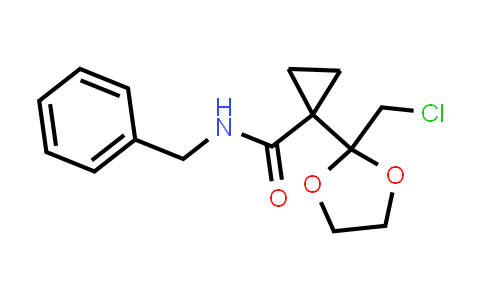 CAS No. 152719-40-9, N-Benzyl-1-(2-(chloromethyl)-1,3-dioxolan-2-yl)cyclopropane-1-carboxamide