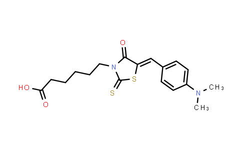 CAS No. 15296-13-6, 6-(5-(4-(Dimethylamino)benzylidene)-4-oxo-2-thioxothiazolidin-3-yl)hexanoic acid