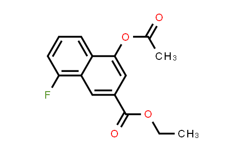 CAS No. 152998-31-7, 2-Naphthalenecarboxylic acid, 4-(acetyloxy)-8-fluoro-, ethyl ester