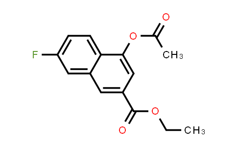 CAS No. 152998-32-8, 2-Naphthalenecarboxylic acid, 4-(acetyloxy)-7-fluoro-, ethyl ester