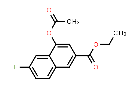 CAS No. 152998-33-9, 2-Naphthalenecarboxylic acid, 4-(acetyloxy)-6-fluoro-, ethyl ester