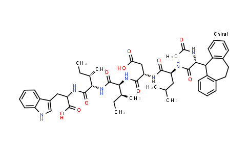 CAS No. 153049-49-1, L-Tryptophan, N-[N-[N-[N-[N-[N-acetyl-D-2-(10,11-dihydro-5H-dibenzo[a,d]cyclohepten-5-yl)glycyl]-L-leucyl]-L-α-aspartyl]-L-isoleucyl]-L-isoleucyl]-