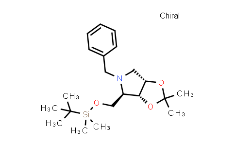 CAS No. 153172-30-6, (3aR,4R,6aS)-5-benzyl-4-(((tert-butyldimethylsilyl)oxy)methyl)-2,2-dimethyltetrahydro-3aH-[1,3]dioxolo[4,5-c]pyrrole