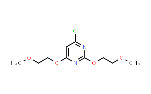 CAS No. 153198-91-5, Pyrimidine, 4-chloro-2,6-bis(2-methoxyethoxy)-