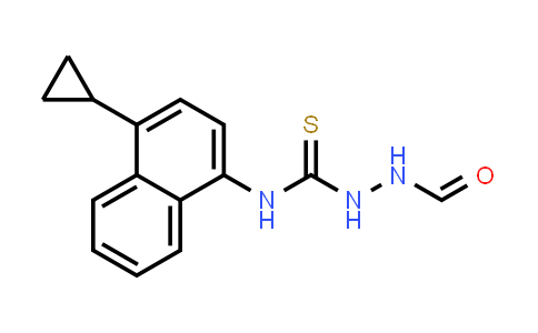 CAS No. 1533519-86-6, Hydrazinecarbothioamide, N-(4-cyclopropyl-1-naphthalenyl)-2-formyl-