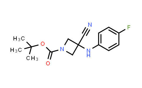 CAS No. 1537699-08-3, tert-Butyl 3-cyano-3-((4-fluorophenyl)amino)azetidine-1-carboxylate