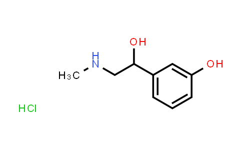 CAS No. 154-86-9, 3-(1-Hydroxy-2-(methylamino)ethyl)phenol hydrochloride
