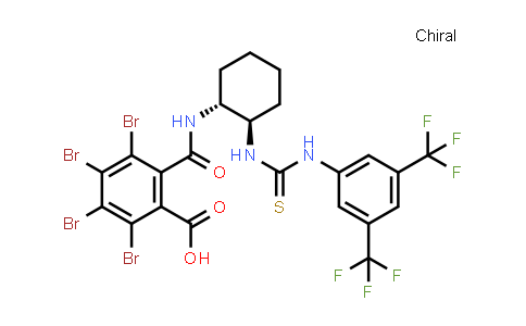 CAS No. 1541182-00-6, 2-[[[(1R,2R)-2-[[[[3,5-Bis(trifluoromethyl)phenyl]amino]thioxomethyl]amino]cyclohexyl]amino]carbonyl]-3,4,5,6-tetrabromobenzoic acid