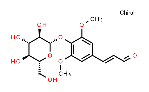 CAS No. 154461-65-1, 2-Propenal, 3-[4-(β-D-glucopyranosyloxy)-3,5-dimethoxyphenyl]-, (E)-