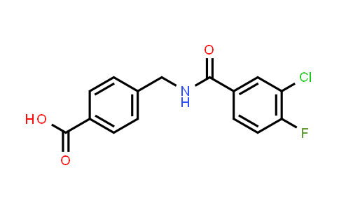 CAS No. 1545417-64-8, 4-((3-Chloro-4-fluorobenzamido)methyl)benzoic acid