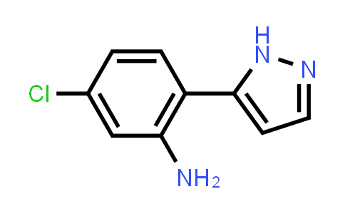 CAS No. 15463-66-8, 5-Chloro-2-(1H-pyrazol-5-yl)aniline