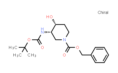 CAS No. 1549812-65-8, Benzyl (3S,4R)-3-((tert-butoxycarbonyl)amino)-4-hydroxypiperidine-1-carboxylate