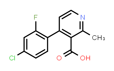 CAS No. 1551407-47-6, 4-(4-Chloro-2-fluorophenyl)-2-methylpyridine-3-carboxylic acid