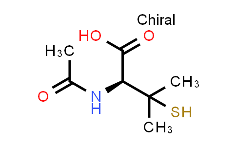 CAS No. 15537-71-0, (S)-2-Acetamido-3-mercapto-3-methylbutanoic acid