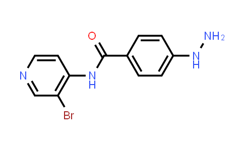 CAS No. 1553806-71-5, N-(3-Bromopyridin-4-yl)-4-hydrazinylbenzamide