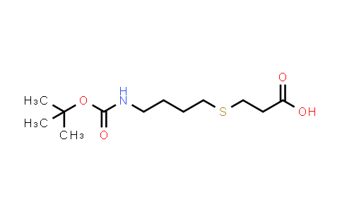 CAS No. 1554516-76-5, 3-((4-((tert-Butoxycarbonyl)amino)butyl)thio)propanoic acid
