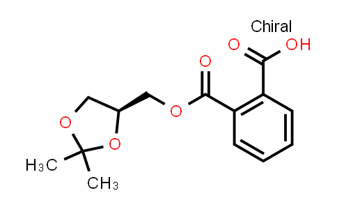 CAS No. 155550-71-3, (S)-2-(((2,2-dimethyl-1,3-dioxolan-4-yl)methoxy)carbonyl)benzoic acid