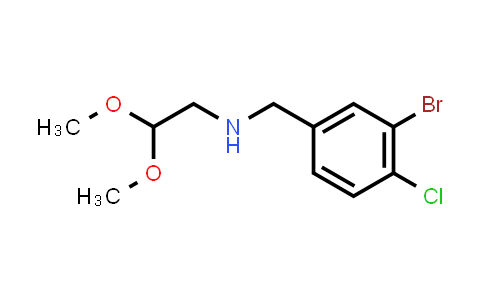 CAS No. 1556427-99-6, N-(3-Bromo-4-chlorobenzyl)-2,2-dimethoxyethan-1-amine