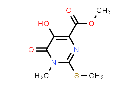 CAS No. 1556811-40-5, Methyl 5-hydroxy-1-methyl-2-(methylthio)-6-oxo-1,6-dihydropyrimidine-4-carboxylate