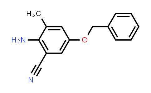 CAS No. 1557003-19-6, Benzonitrile, 2-amino-3-methyl-5-(phenylmethoxy)-