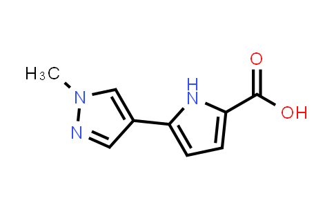 CAS No. 1557203-32-3, 5-(1-Methyl-1H-pyrazol-4-yl)-1H-pyrrole-2-carboxylic acid