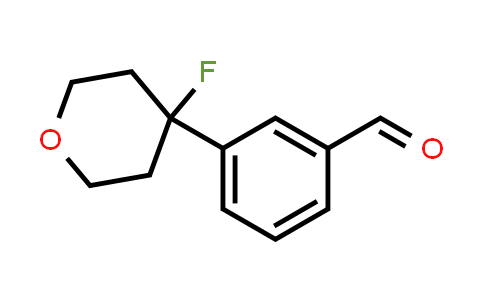 CAS No. 1557697-10-5, 3-(4-Fluorotetrahydro-2H-pyran-4-yl)benzaldehyde