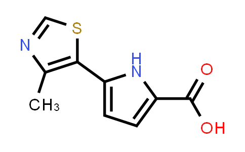 CAS No. 1557920-38-3, 5-(4-Methylthiazol-5-yl)-1H-pyrrole-2-carboxylic acid