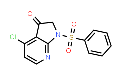 CAS No. 155818-91-0, 3H-Pyrrolo[2,3-b]pyridin-3-one, 4-chloro-1,2-dihydro-1-(phenylsulfonyl)-