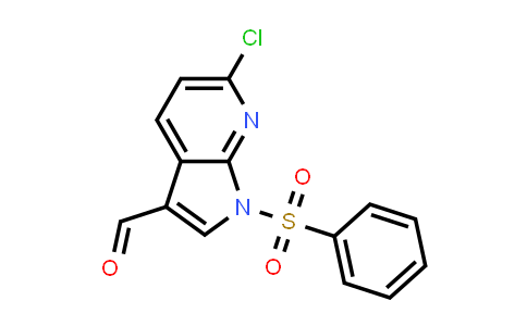 CAS No. 155819-06-0, 1H-Pyrrolo[2,3-b]pyridine-3-carboxaldehyde, 6-chloro-1-(phenylsulfonyl)-