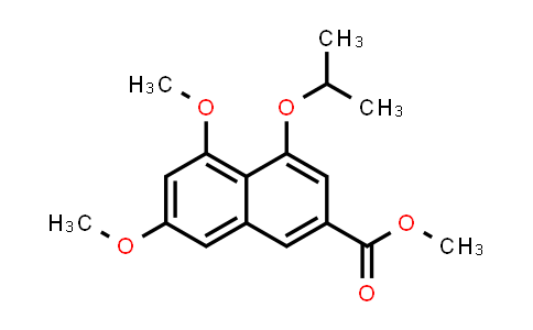 CAS No. 155822-02-9, 2-Naphthalenecarboxylic acid, 5,7-dimethoxy-4-(1-methylethoxy)-, methyl ester