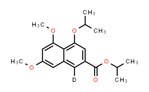 CAS No. 155822-11-0, 2-Naphthalene-1-d-carboxylic acid, 5,7-dimethoxy-4-(1-methylethoxy)-, 1-methylethyl ester (9CI)