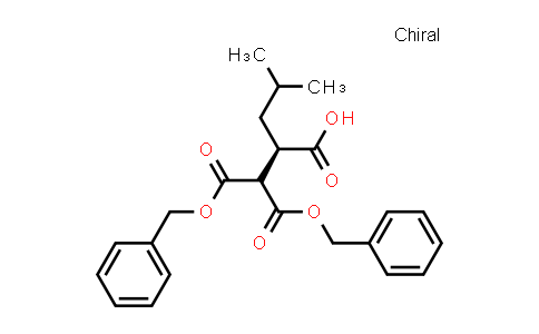 CAS No. 155947-71-0, (R)-2-(1,3-bis(benzyloxy)-1,3-dioxopropan-2-yl)-4-methylpentanoic acid