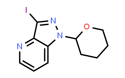 CAS No. 1562995-68-9, 3-Iodo-1-(tetrahydro-2H-pyran-2-yl)-1H-pyrazolo[4,3-b]pyridine