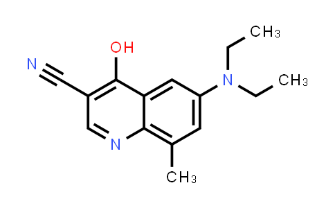 CAS No. 156566-38-0, 3-Quinolinecarbonitrile, 6-(diethylamino)-4-hydroxy-8-methyl-