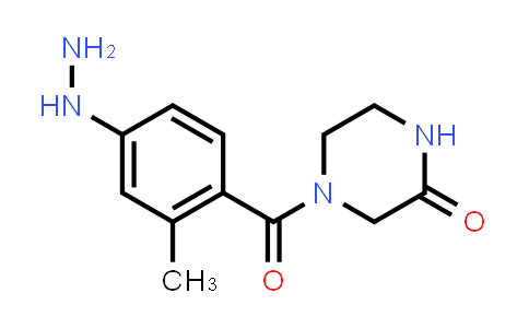 CAS No. 1566463-96-4, 4-(4-Hydrazinyl-2-methylbenzoyl)piperazin-2-one