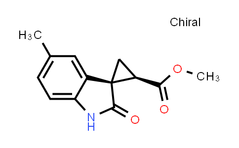 CAS No. 1567390-14-0, rel-Methyl (1R,2R)-5'-methyl-2'-oxospiro[cyclopropane-1,3'-indoline]-2-carboxylate