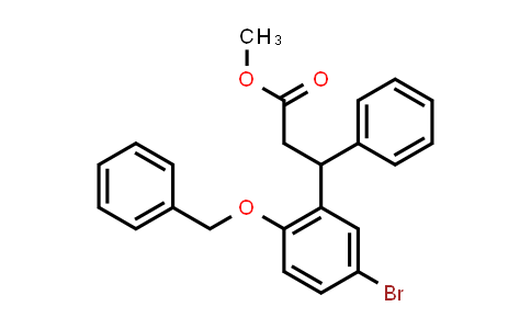 CAS No. 156755-24-7, Methyl 3-(2-(benzyloxy)-5-bromophenyl)-3-phenylpropanoate