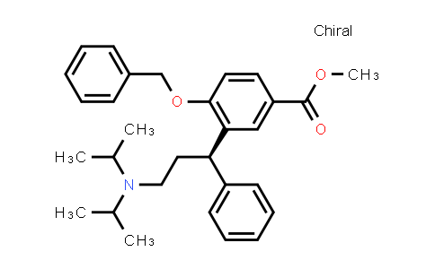 CAS No. 156755-35-0, (R)-methyl 4-(benzyloxy)-3-(3-(diisopropylamino)-1-phenylpropyl)benzoate