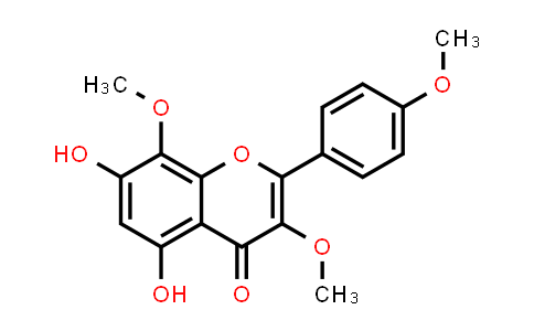 CAS No. 1570-09-8, Flavone, 5,7-dihydroxy-3,4',8-trimethoxy-