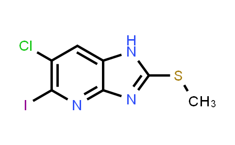 CAS No. 1570140-47-4, 6-Chloro-5-iodo-2-(methylthio)-1H-imidazo[4,5-b]pyridine
