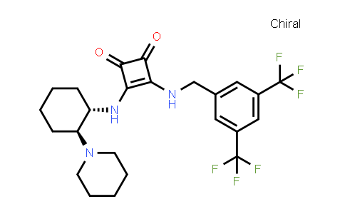 CAS No. 1570357-03-7, 3-((3,5-Bis(trifluoromethyl)benzyl)amino)-4-(((1S,2S)-2-(piperidin-1-yl)cyclohexyl)amino)cyclobut-3-ene-1,2-dione