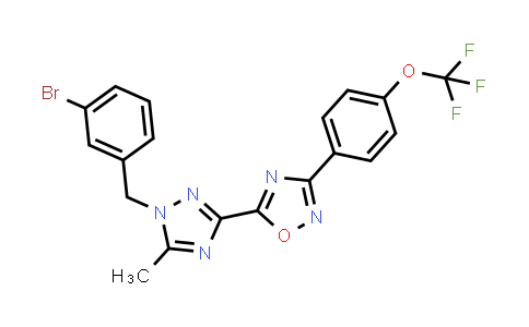 CAS No. 1570494-48-2, 1,2,4-Oxadiazole, 5-[1-[(3-bromophenyl)methyl]-5-methyl-1H-1,2,4-triazol-3-yl]-3-[4-(trifluoromethoxy)phenyl]-