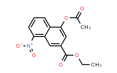 CAS No. 157188-16-4, 2-Naphthalenecarboxylic acid, 4-(acetyloxy)-8-nitro-, ethyl ester